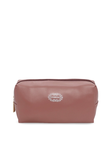 

ESBEDA Unisex Peach-Coloured Textured Cosmetic Travel Pouch