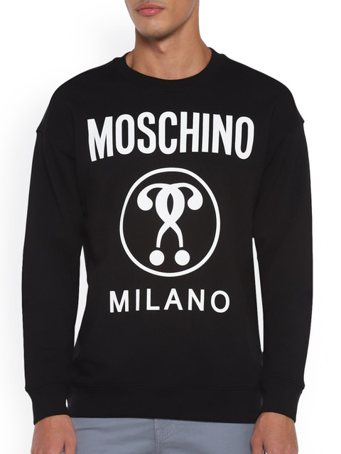

MOSCHINO COUTURE Men Black Printed Sweatshirt