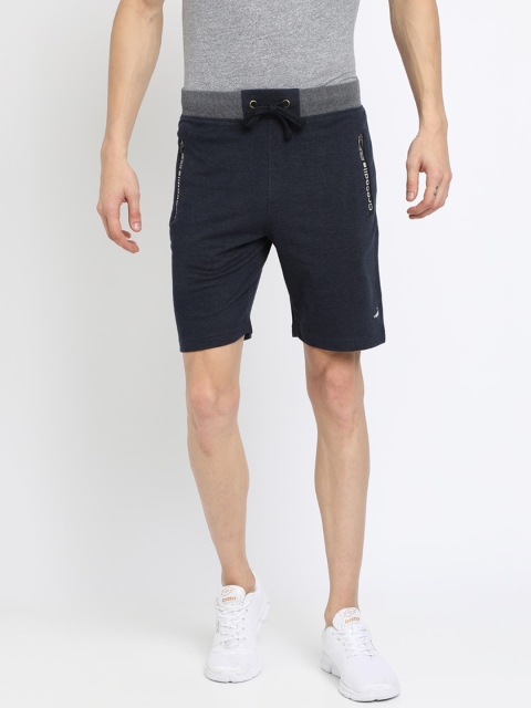 

Crocodile Men Navy Blue Solid Slim Fit Outdoor Sports Shorts