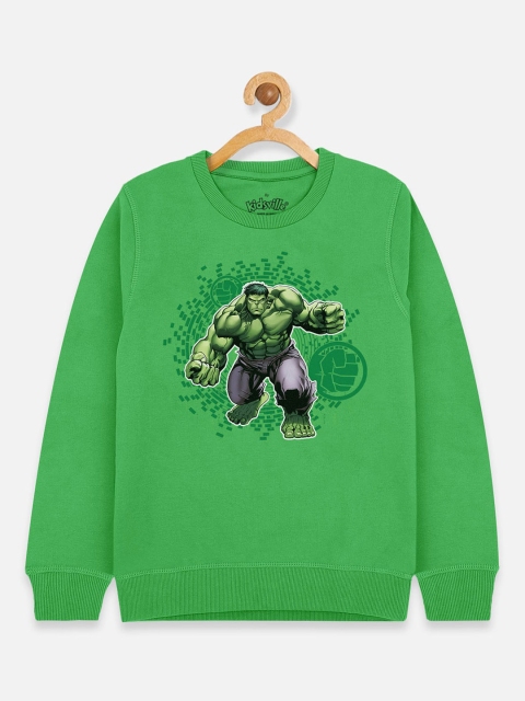 

Kids Ville Boys Green Hulk Printed Sweatshirt