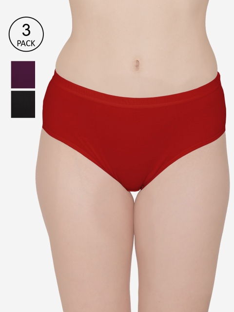 

Kalyani Women Pack Of 3 Assorted Cotton Hipster Briefs