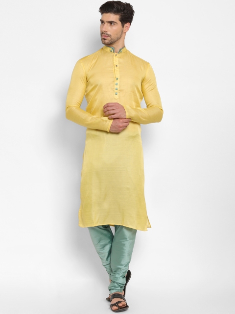 

EthnoVogue Men Beige Regular Kurta with Pyjamas