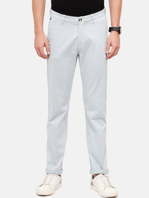 

Double Two Men Blue Slim Fit Chinos Cotton Trousers