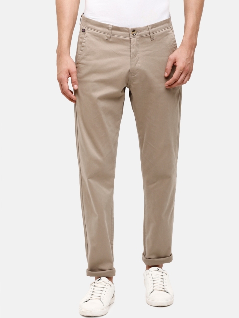 

Double Two Men Beige Slim Fit Trousers