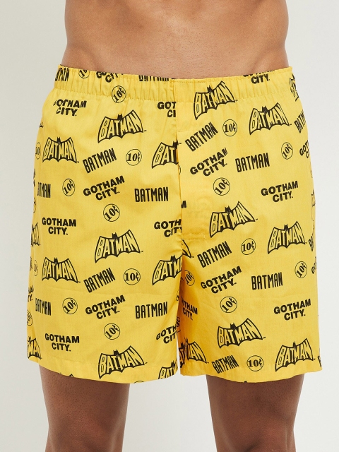 

max Men Yellow & Black Printed Pure Cotton Boxers NOOSNCHBXYLYELLOW