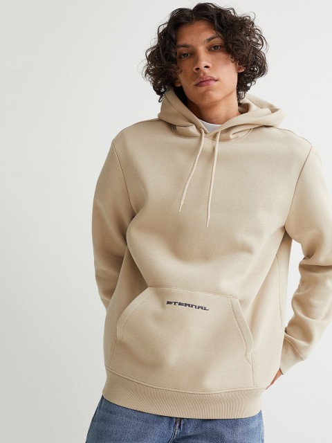 

H&M Men Beige Regular Fit Hoodie