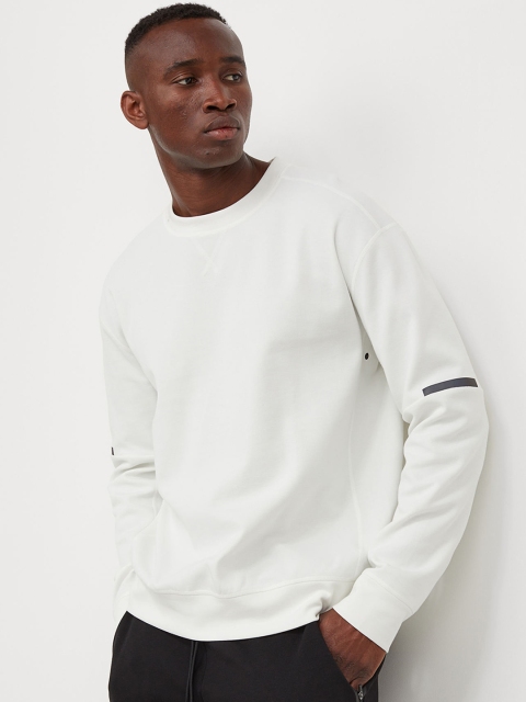 

H&M Men White Relaxed Fit Sports Top