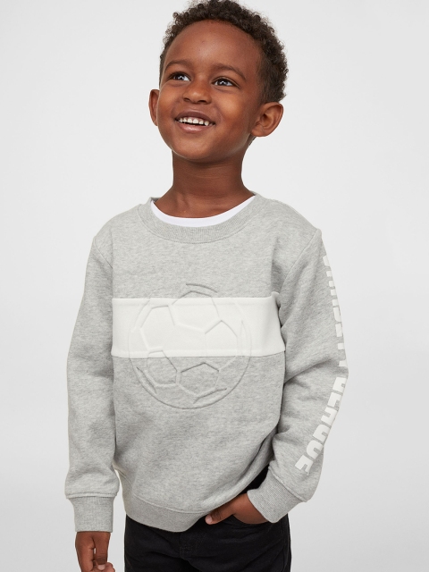 

H&M Boys Grey Motif-Detail Sweatshirt