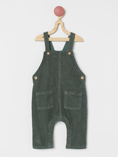 

H&M Girls Green Pure Cotton Corduroy Dungarees