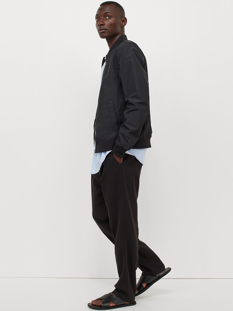 

H&M Men Black Bomber Jacket