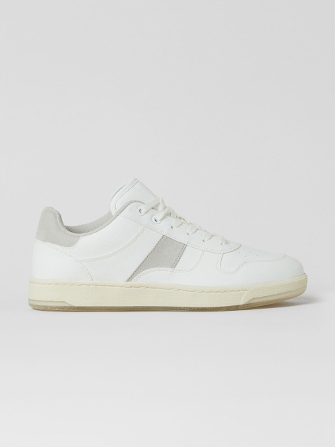 

H&M Men White Imitation Leather Trainers