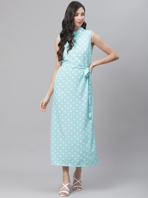 

SIRIKIT Green & White Crepe A-Line Midi Dress