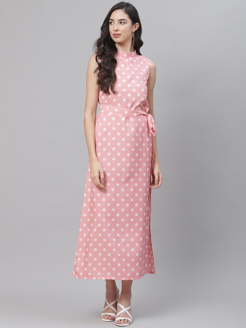 

SIRIKIT Pink Crepe Maxi Dress