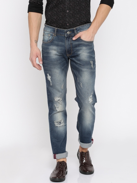 

SELA Men Blue Mid-Rise Mildly Distressed Jeans