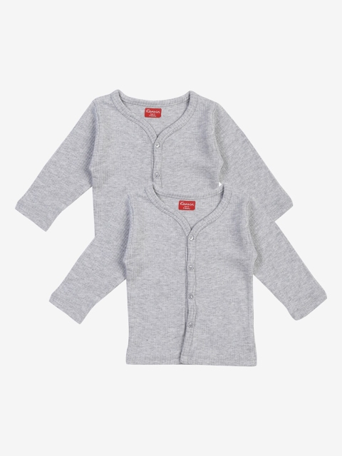 

Kanvin Boys Pack Of 2 Grey Melange Solid Thermal Top