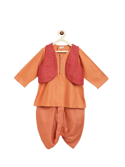 

Fabindia Boys Orange Regular Kurta with Dhoti Pants