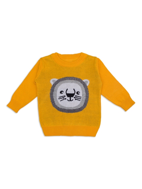 

Little Folks Unisex Kids Yellow & White Printed Pullover