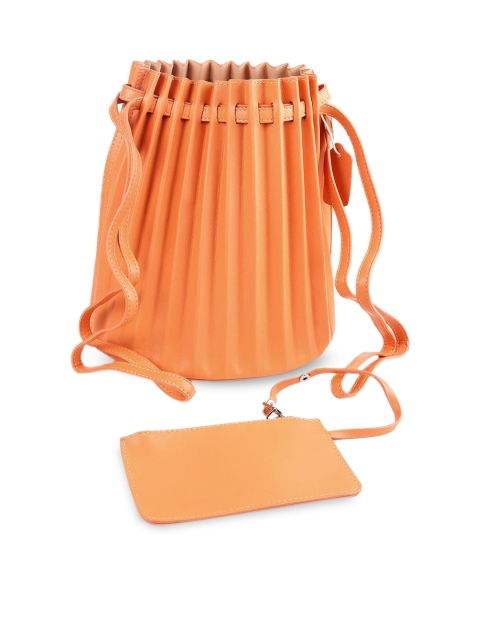 

ODETTE Orange Leather Shopper Shoulder Bag