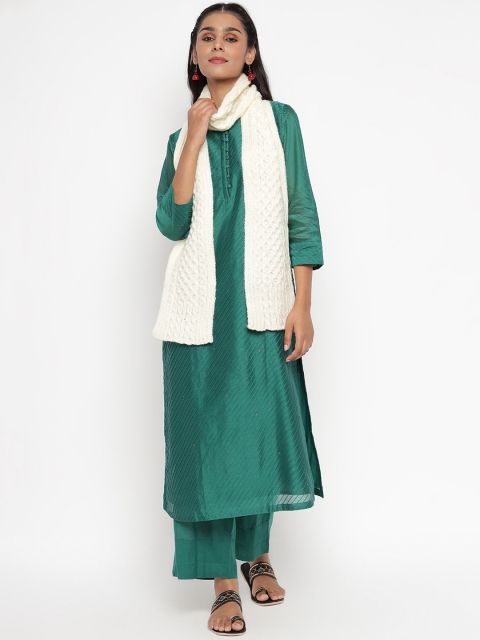 

Fabindia Women Off White Knitted Muffler