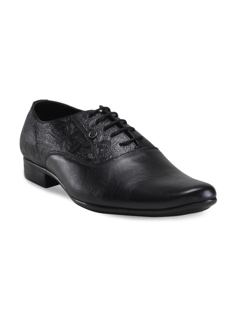 

Franco Leone Men Black Leather Oxfords