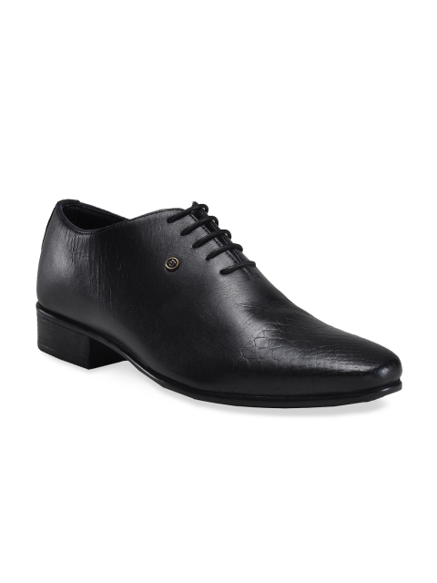 

Franco Leone Men Black Leather Oxfords