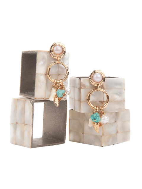 

Lilly & sparkle Multicoloured Circular Drop Earrings, Multi