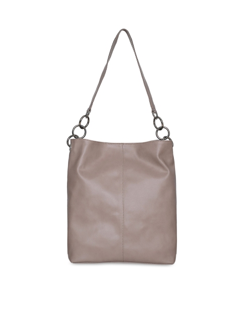 

Toteteca Woman Beige PU Structured Hobo Bag