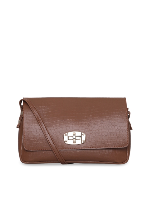 

Toteteca Tan Textured PU Structured Sling Bag