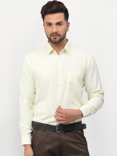 

JAINISH Men Yellow Classic Opaque Formal Shirt