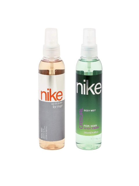 

Nike Pack of 2 Up or Down & Casual Man Body Mist, Transparent