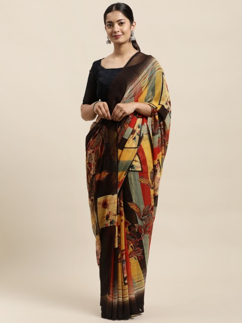 

KALINI Multicoloured Georgette Printed Floral Saree, Multi