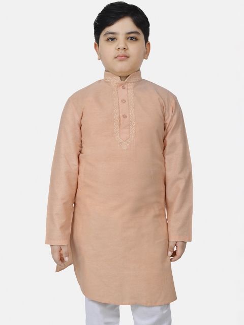 

SG YUVRAJ Boys Orange Kurta