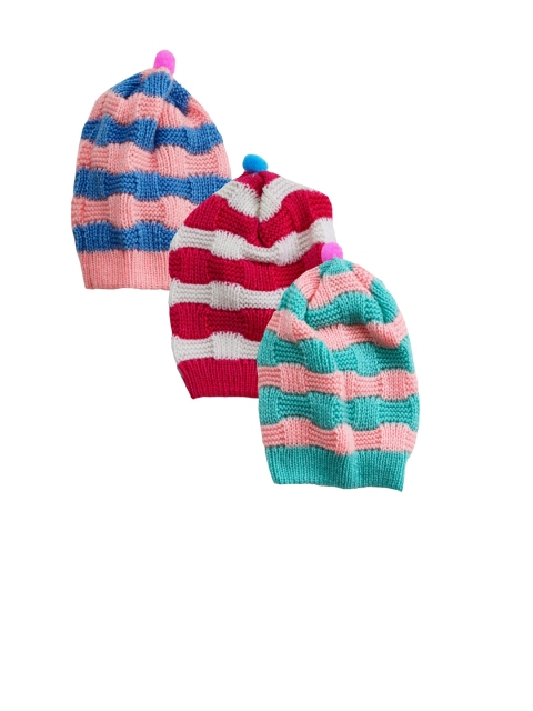

Little Angels Infant Girls Pack Of 3 Assorted Anti Cold Caps