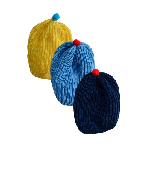 

Little Angels Boys Pack of 3 Acryclic Beanie Caps, Assorted