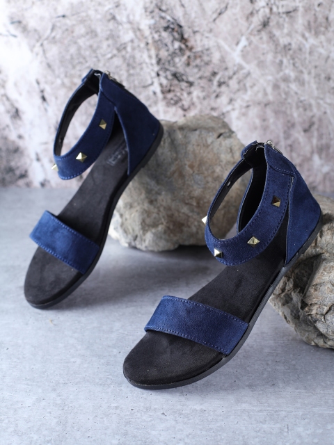 

LONDON STEPS Women Blue Open Toe Flats