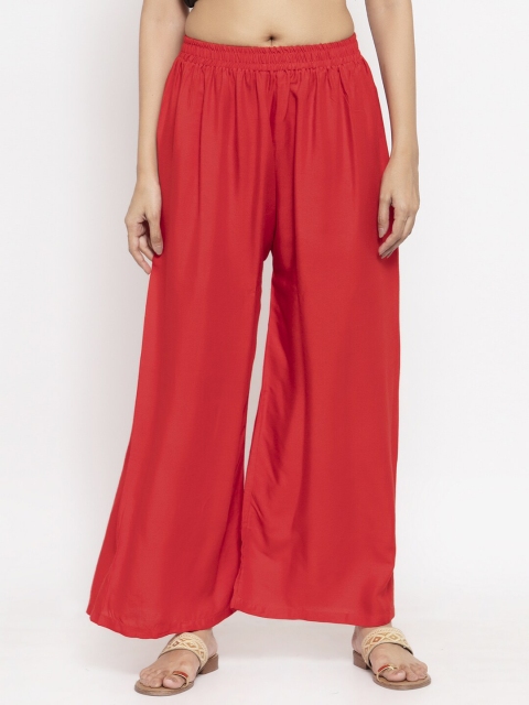

NEUDIS Women Red Ethnic Palazzos