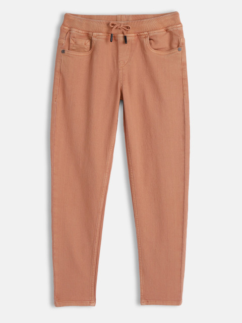 

HERE&NOW Boys Rust Brown Regular Fit Clean Look Stretchable Jeans