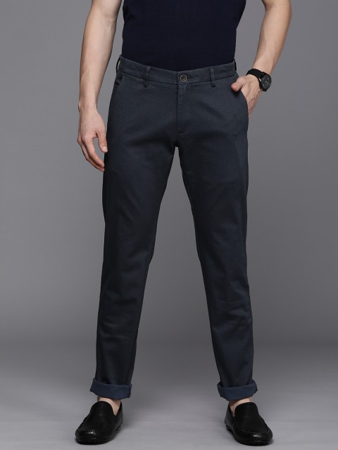 

Allen Solly Men Navy Blue Slim Fit Regular Trousers