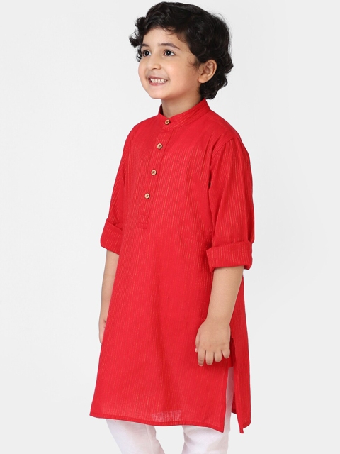 

Fabindia Boys Red Striped Kurta