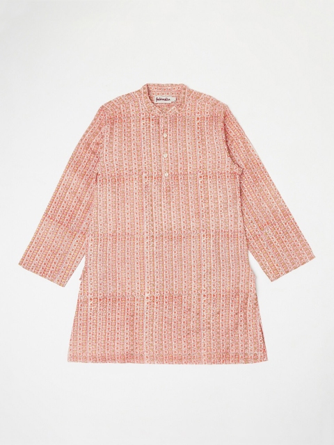

Fabindia Boys Red Floral Printed Kurta