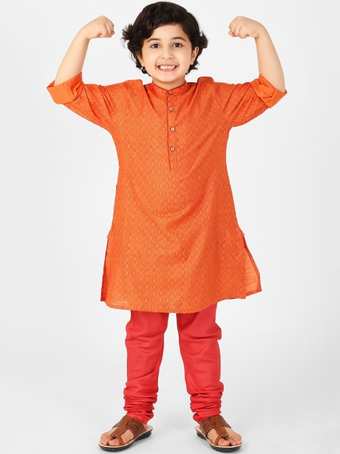 

Fabindia Boys Orange Kurta