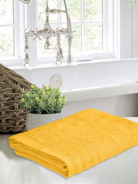 

Home Fresh Mustard Yellow Solid 450 GSM Pure Cotton Bath Towel
