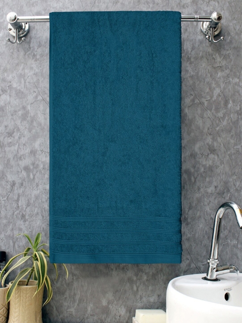 

Home Fresh Teal Blue Solid Pure Cotton 450 GSM Bath Towel