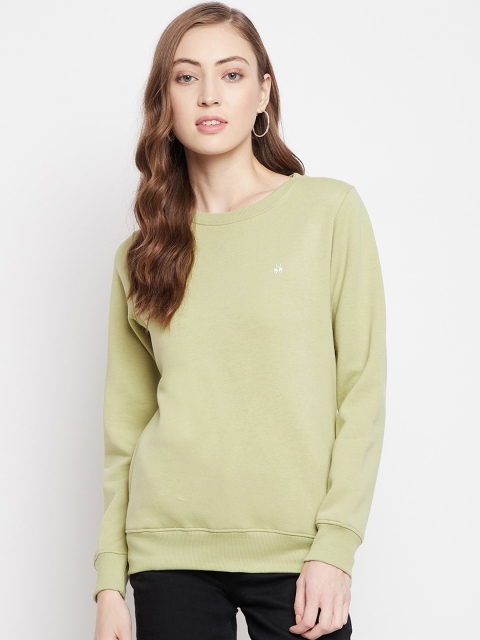 

Crimsoune Club Women Olive Green Sweatshirt