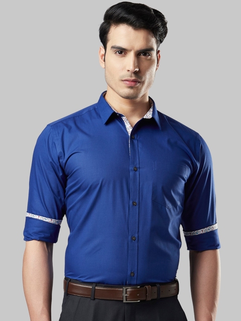 

Next Look Men Blue Slim Fit Opaque Formal Shirt