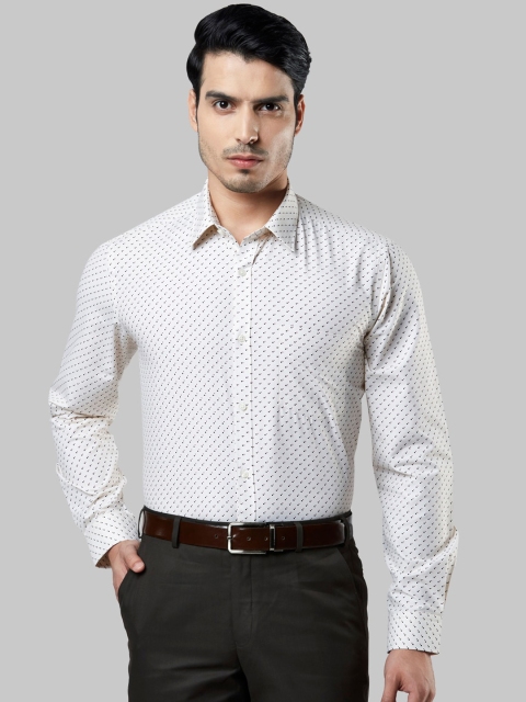 

Next Look Men White Opaque Printed Formal Shirt