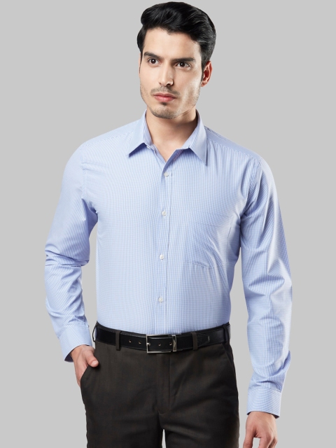 

Next Look Men Blue Gingham Checks Opaque Checked Formal Shirt