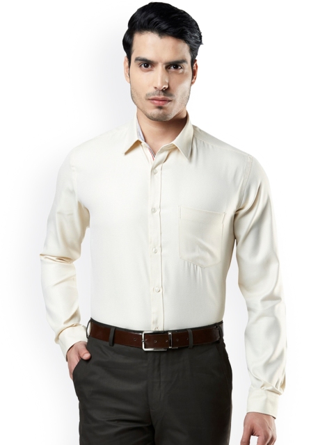 

Next Look Men Yellow Slim Fit Opaque Formal Shirt