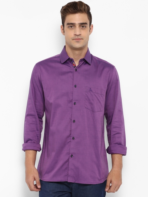 

Parx Men Purple Slim Fit Opaque Casual Shirt