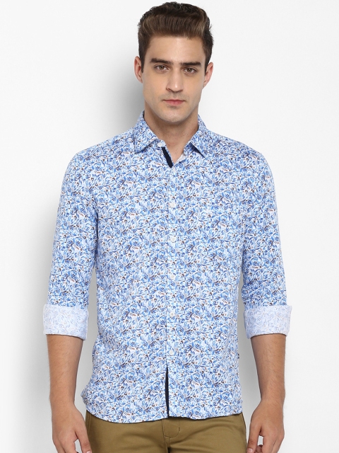 

Parx Men Blue Slim Fit Floral Opaque Printed Casual Shirt